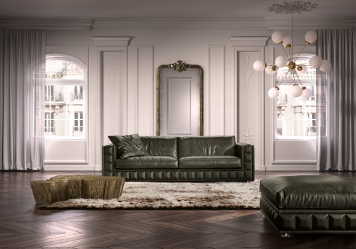 Gordon Plus Evo divano iconico dal design contemporaneo, rivestimento in tessuto o pelle. Arredamento per la casa ed il soggiorno di formerin italia
