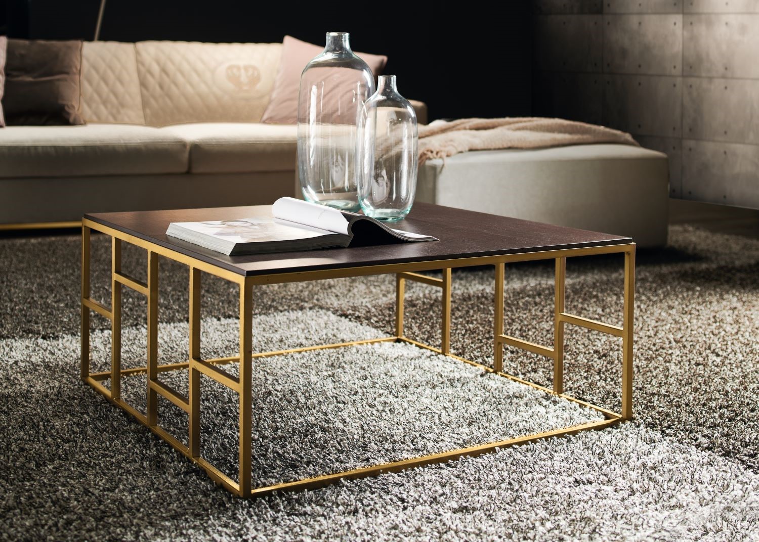 Kvadro tavolino da caffè con piana in legno o marmo design minimale per la casa moderna formerin italia