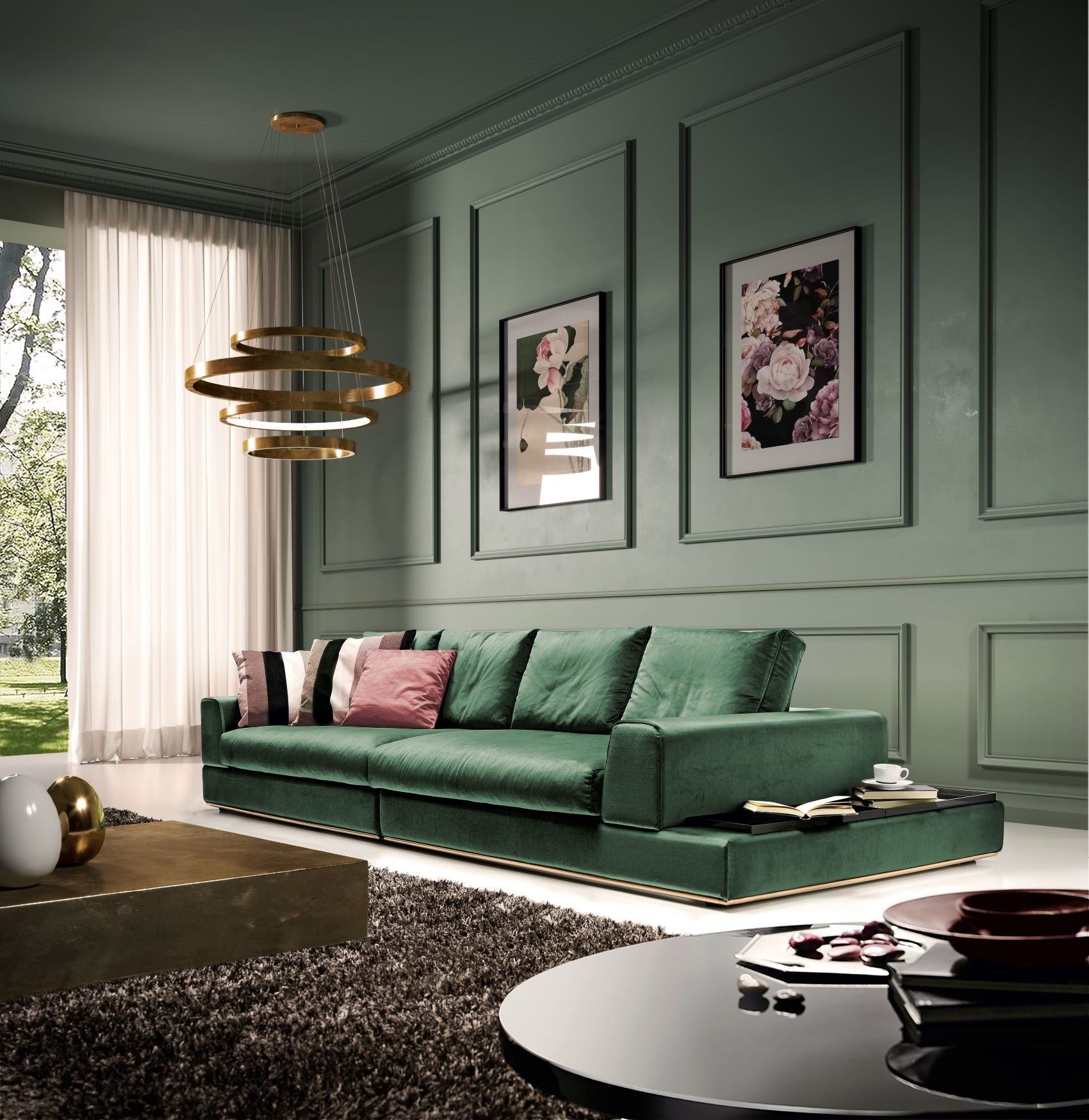 Divano My Way Plus Evo design minimale per la casa moderna, con rivestimento in tessuto o pelle