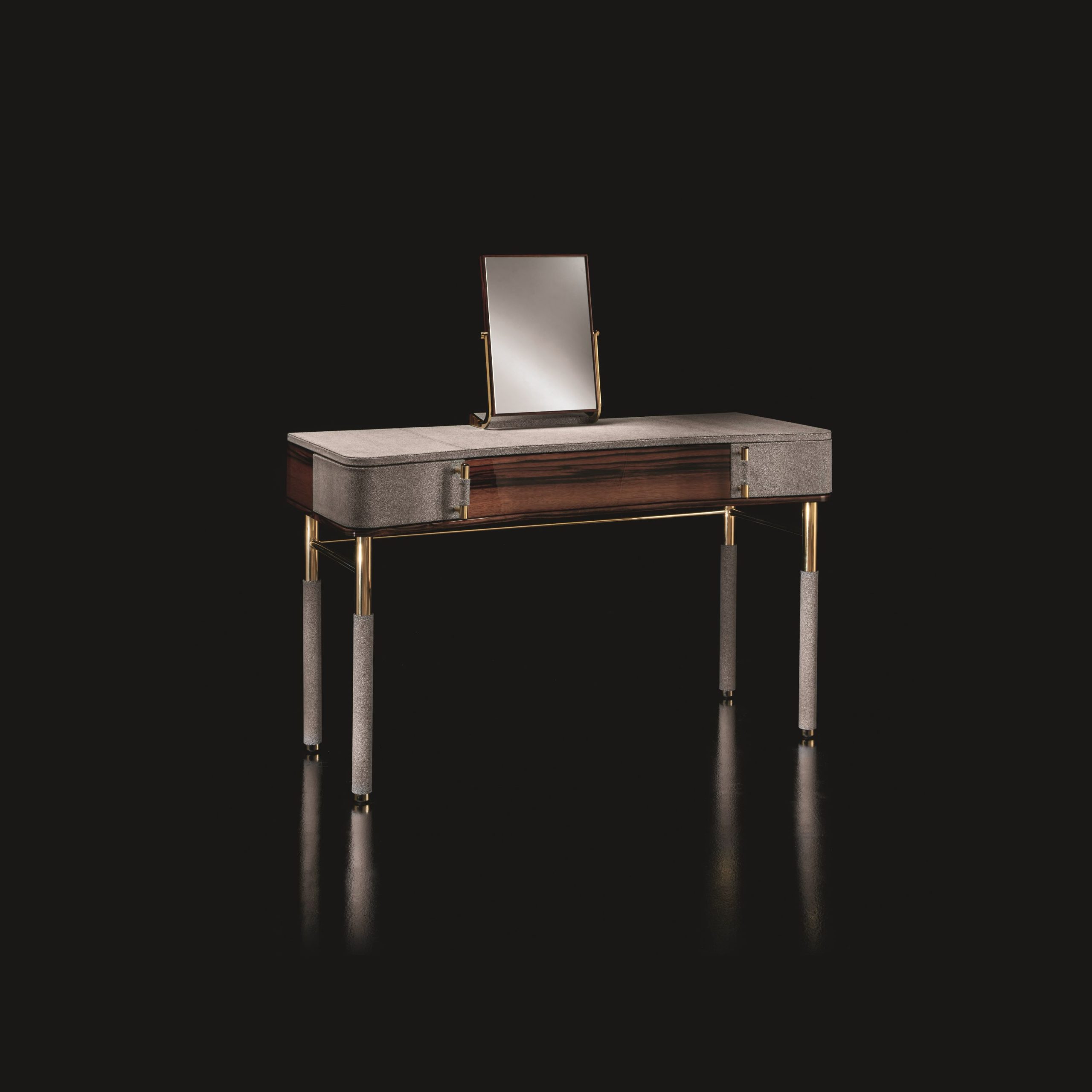Blasy vanity by formerin italia is a perfect make up table and desk, with drawers with linen, sides drawers with compartments to storage jeweles. Adjustable mirror