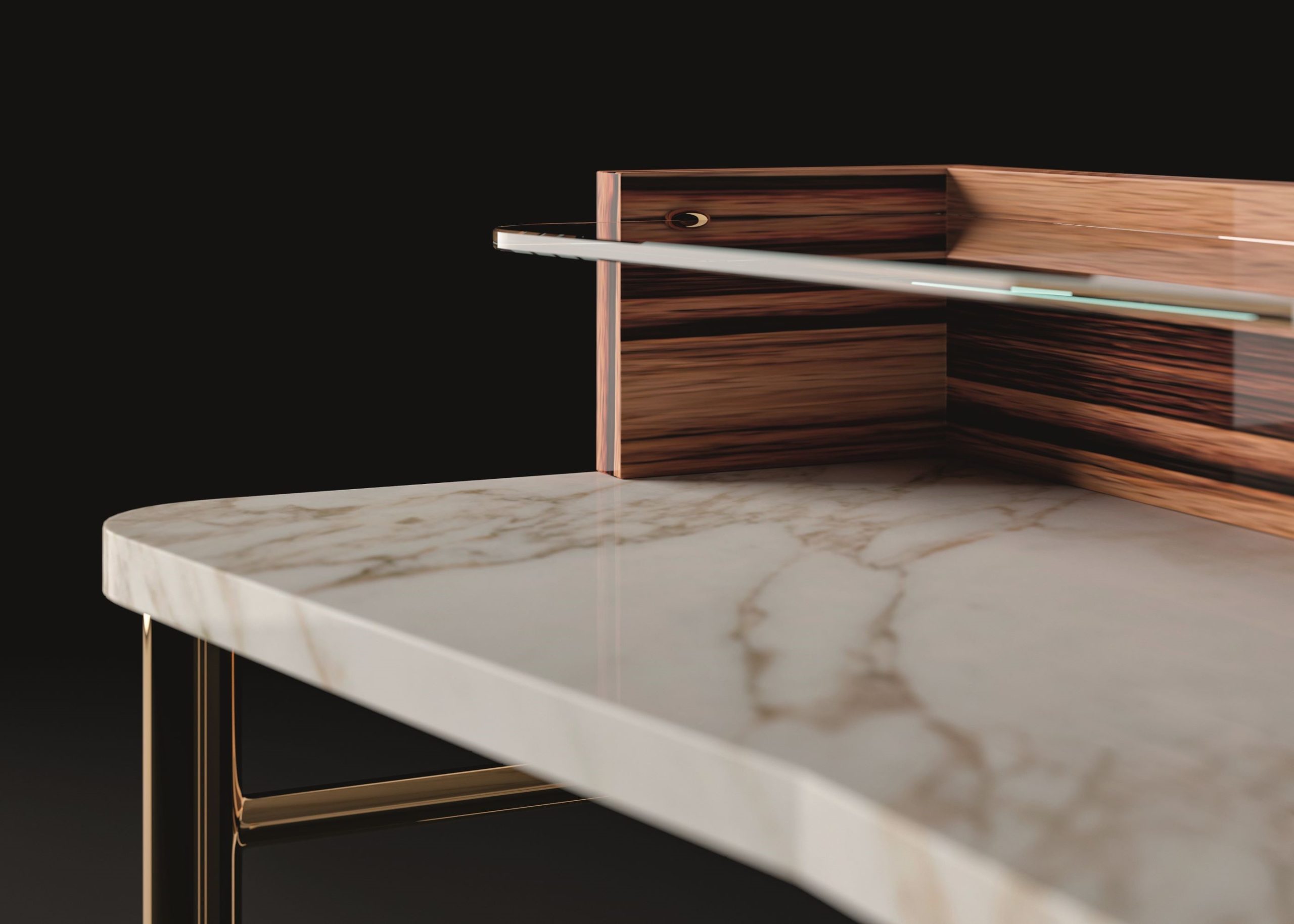 Consolle Minia by formerin italia with marble or wood top. Made in Italy furniture for the contemporary home