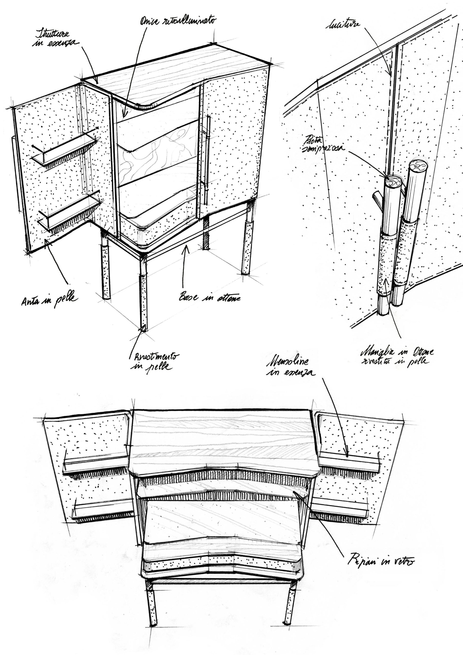 Baron Bar Cabinet by formerin italia made in italy furniture for the living room and contemporary home