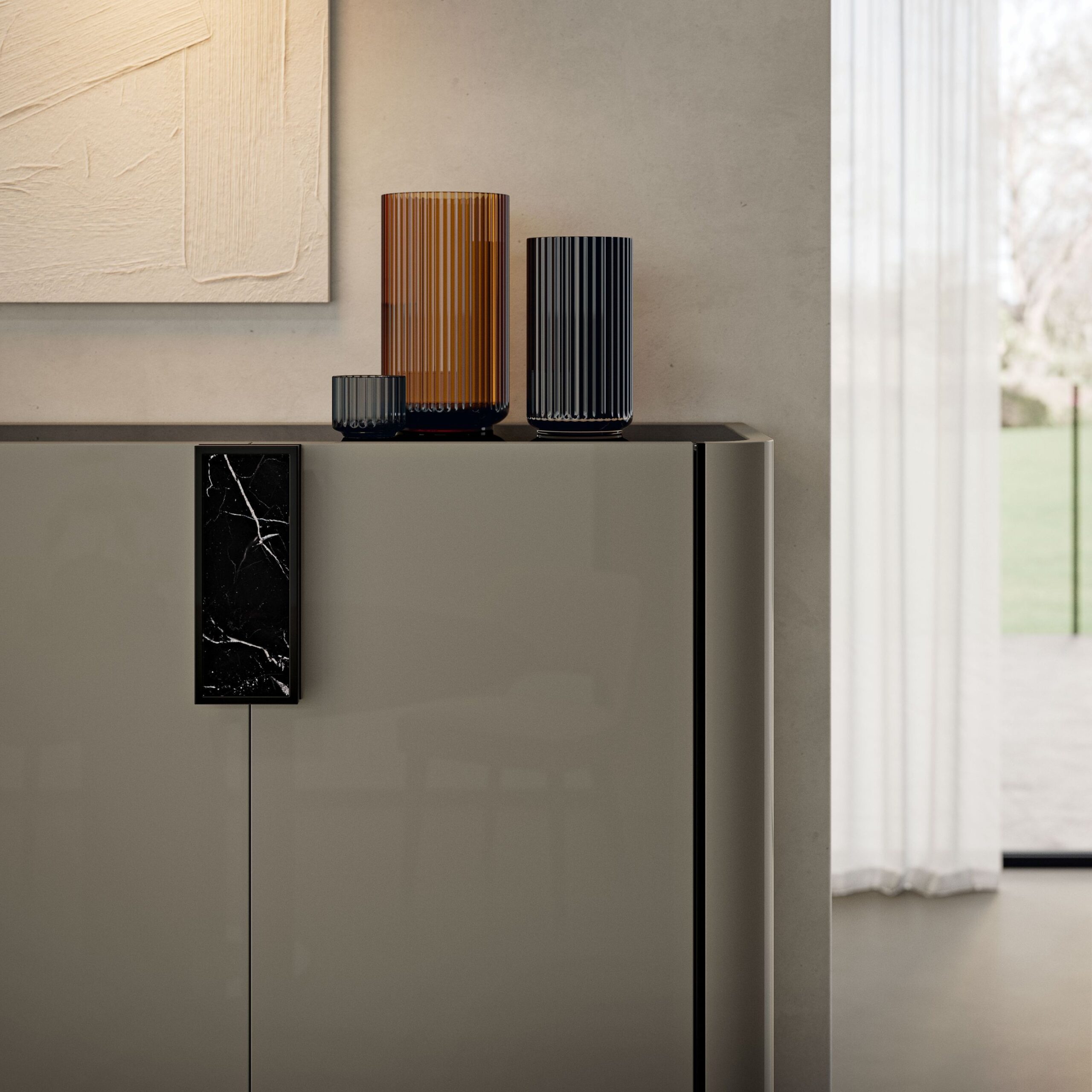 Odeon designer storage cabinet with minimalist architecture and luxury finishes formerin italia