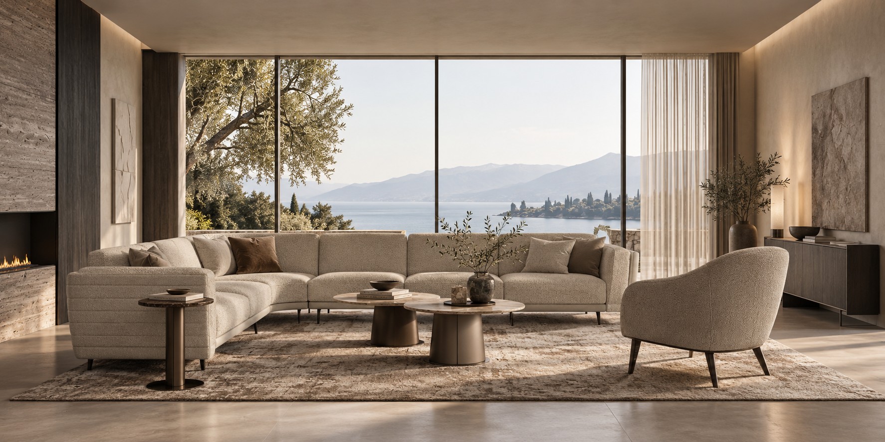 Arredamento di design per la casa moderna Kelly divano angolare con chaise longue in tessuto former in italia